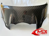 Ducati 696 796 1100 Carbon Fiber Upper Front Nose Headlight Cover Fairing Cowl_3