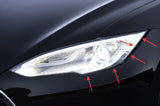 Tesla Model S Carbon Fiber Headlight Covers Black out  - MDI CarbonFiber - 2