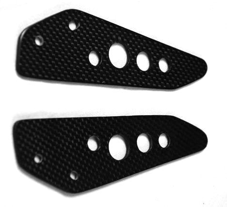 Ducati Carbon Fiber Hypermotard 1100 1100S Passenger Heel Guards  - MDI CarbonFiber - 1