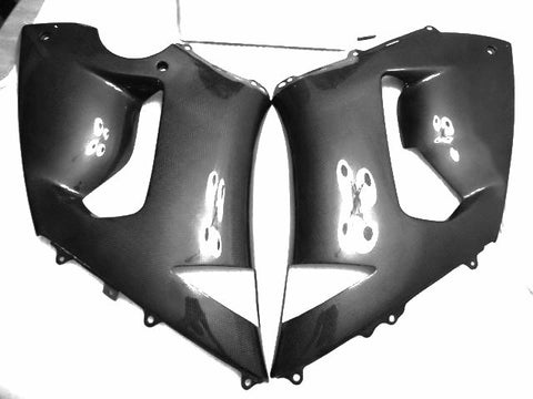 Kawasaki Carbon Fiber Ninja ZX6R 636 Mid Side Fairing Set Fits 2005 2006  - MDI CarbonFiber