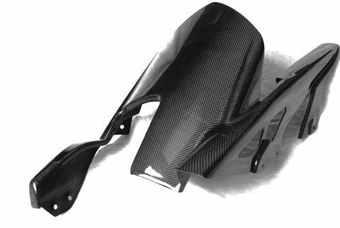 Kawasaki Carbon Fiber Z1000 Rear Fender with Chainguard Fits 2010 2011 2012 2013  - MDI CarbonFiber - 1