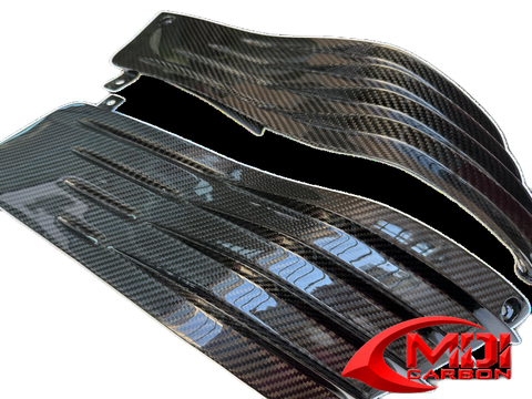 2006-11 Kawasaki Ninja ZX-14 ZZR1400 Large Upper Side Panels - 100% Carbon Fiber