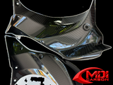 2018-2021 Ninja H2 SX/SE+ Carbon Fiber Upper Inner Side Dash Covers Fairing Cowl