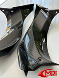 2018-2021 Ninja H2 SX/SE+ Carbon Fiber Upper Inner Side Dash Covers Fairing Cowl