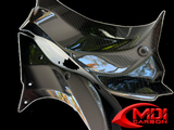 2018-2021 Ninja H2 SX/SE+ Carbon Fiber Upper Inner Side Dash Covers Fairing Cowl