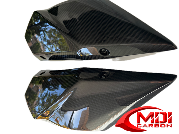 2018-2021 Ninja H2 SX/SE+ Carbon Fiber Rear Tail Side Fairings Panels ...