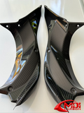 2018-2021 Ninja H2 SX/SE+ Carbon Fiber Upper Inner Side Dash Covers Fairing Cowl_1