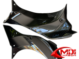2018-2021 Ninja H2 SX/SE+ Carbon Fiber Upper Inner Side Dash Covers Fairing Cowl_2