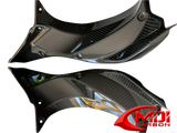 2018-2021 Ninja H2 SX/SE+ Carbon Fiber Upper Inner Side Dash Covers Fairing Cowl
