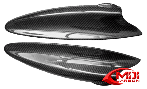 2 Carbon Fiber Finish Door Armrest Pocket Lid Covers : fits Porsche Boxster 986