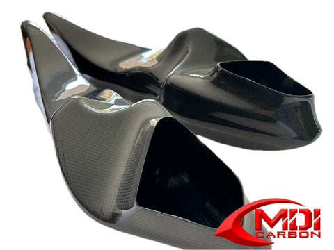 Racing version Ducati Carbon Fiber Air Runners without provisions 4 Air Intakes 748 916 996 998 MDIcarbonfiber