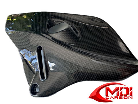 Ducati Monster 821 1200 S R Coolant Tank Cover Right Engine Shroud Carbon Fiber