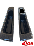 For Fiat 500 2012-2015 Carbon Fiber Interior Door Armrest Panel Cover Trim