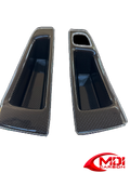 For Fiat 500 2012-2015 Carbon Fiber Interior Door Armrest Panel Cover Trim