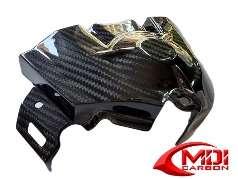 For KAWASAKI NINJA H2 H2R SX SE Cabron Fiber Left Side Sprocket Cover Fairing