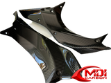 2018-2021 Ninja H2 SX/SE+ Carbon Fiber Upper Inner Side Dash Covers Fairing Cowl