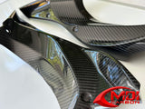 2018-2021 Ninja H2 SX/SE+ Carbon Fiber Upper Inner Side Dash Covers Fairing Cowl