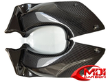 Kawasaki Carbon Fiber ZZR1400_ZX14 Air Duct Tubes Fits 2006 2011
