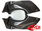 Kawasaki Carbon Fiber ZZR1400_ZX14 Air Duct Tubes Fits 2006 2011
