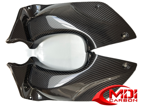 Kawasaki Carbon Fiber ZZR1400_ZX14 Air Duct Tubes Fits 2006 2011