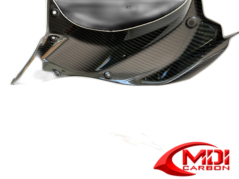 2018-2021 Ninja H2 SX/SE+ Carbon Fiber Upper Inner Side Dash Covers Fairing Cowl