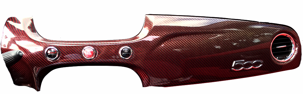 【KOSHI】Abarth Fiat 500 カーボンダッシュパネル RHD MDI: Fiat 500 Abarth Carbon Fiber Dash Panel Right | MDI CarbonFiber