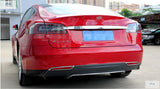 Tesla model S Stainless Steel Rear Tail Fog Light Cover Trim 2pcs / set  - MDI CarbonFiber - 3