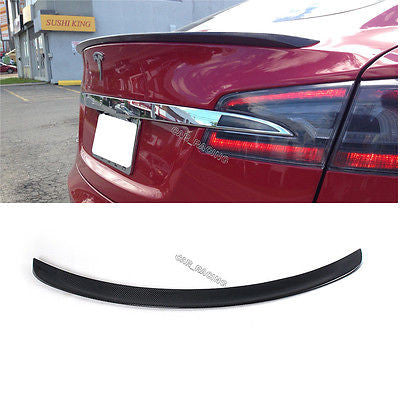 Tesla Model S Carbon Fiber Trunk Boot Lip Spoiler Wing 2012-2015  - MDI CarbonFiber - 1